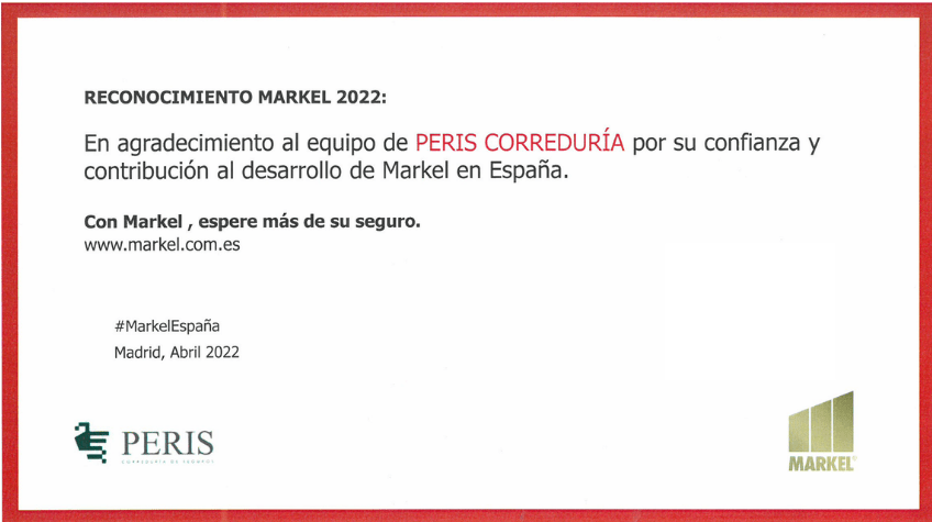 Reconocimiento MARKEL 2022